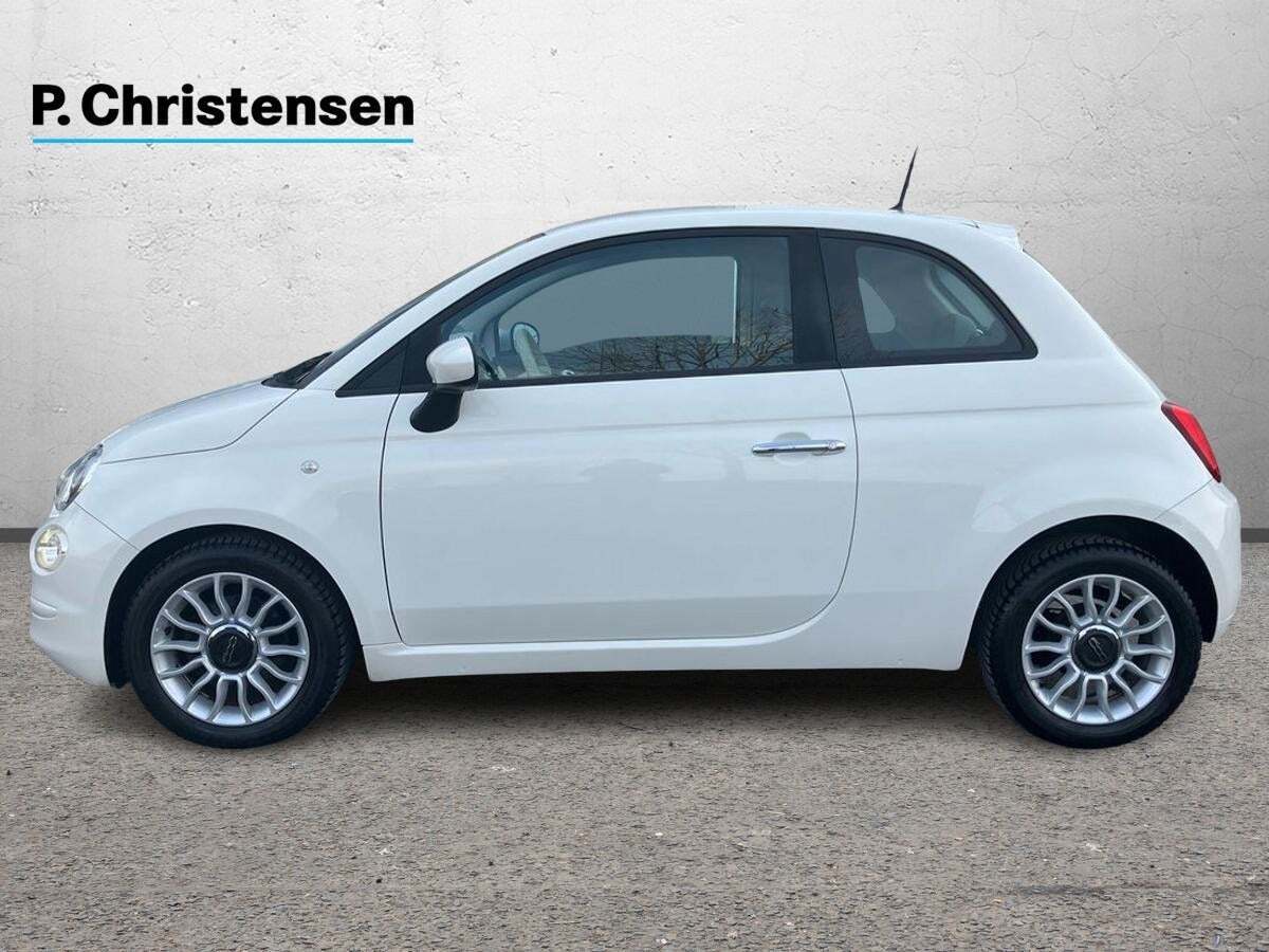Hvid Fiat 500 fra 2016