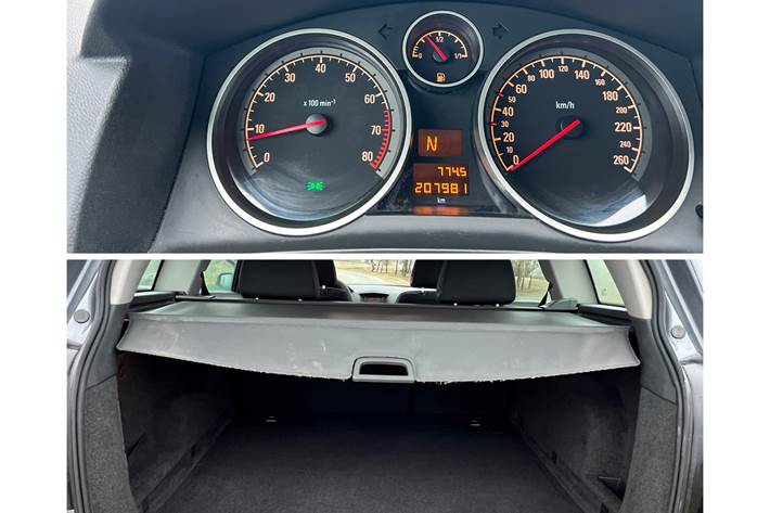 Blå Opel Astra fra 2007