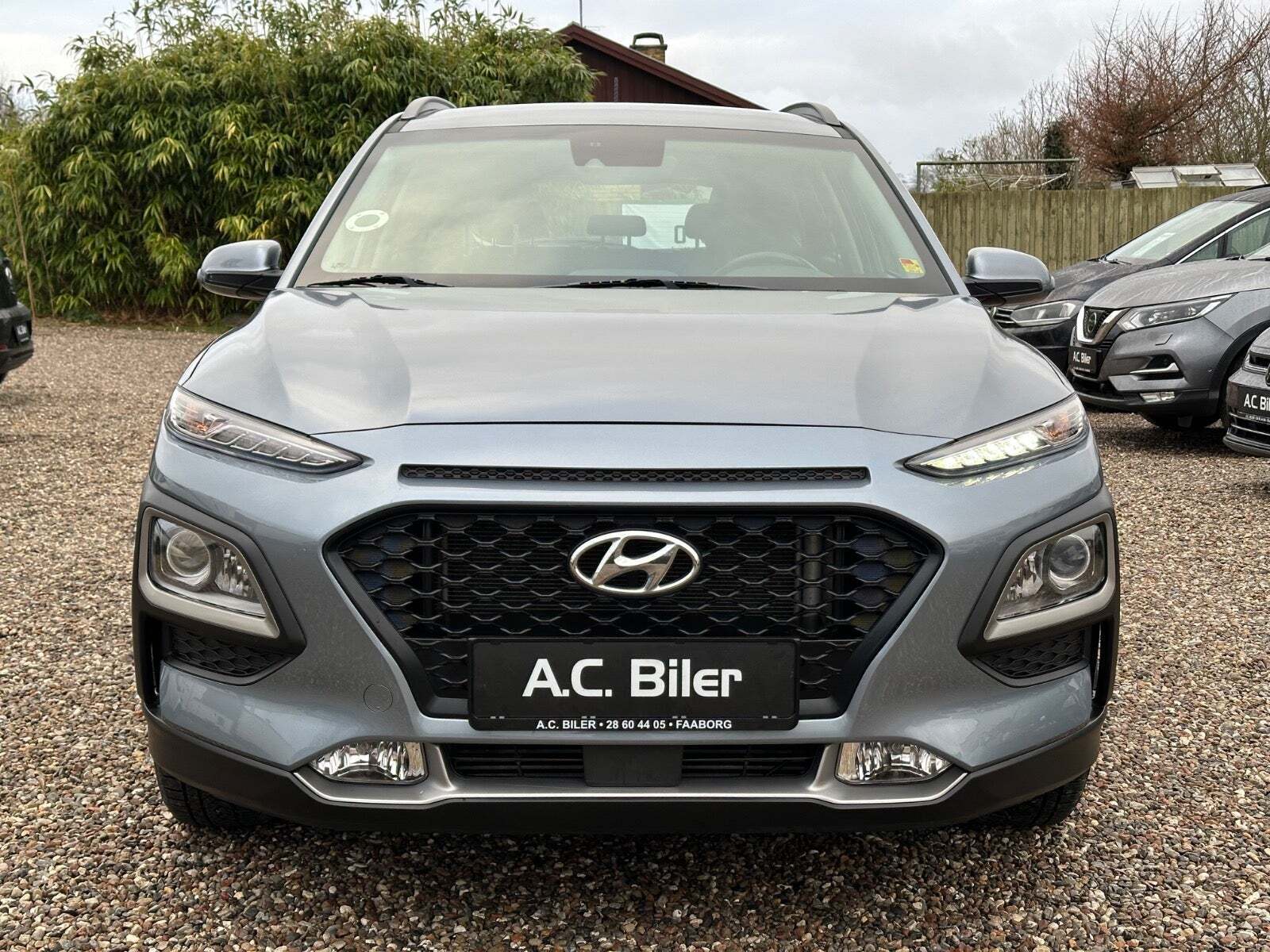 Blå Hyundai Kona fra 2019