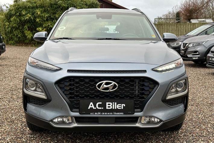 Blå Hyundai Kona fra 2019