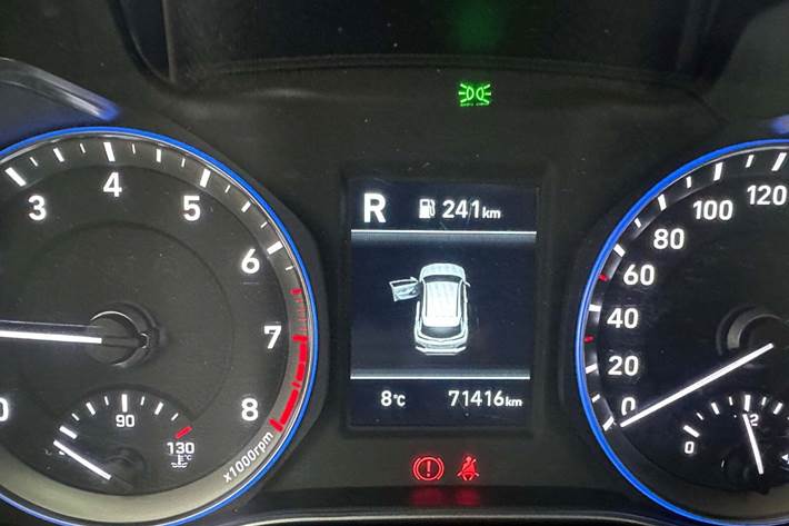 Blå Hyundai Kona fra 2019