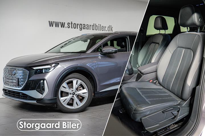 Sølv Audi Q4 e-tron fra 2023