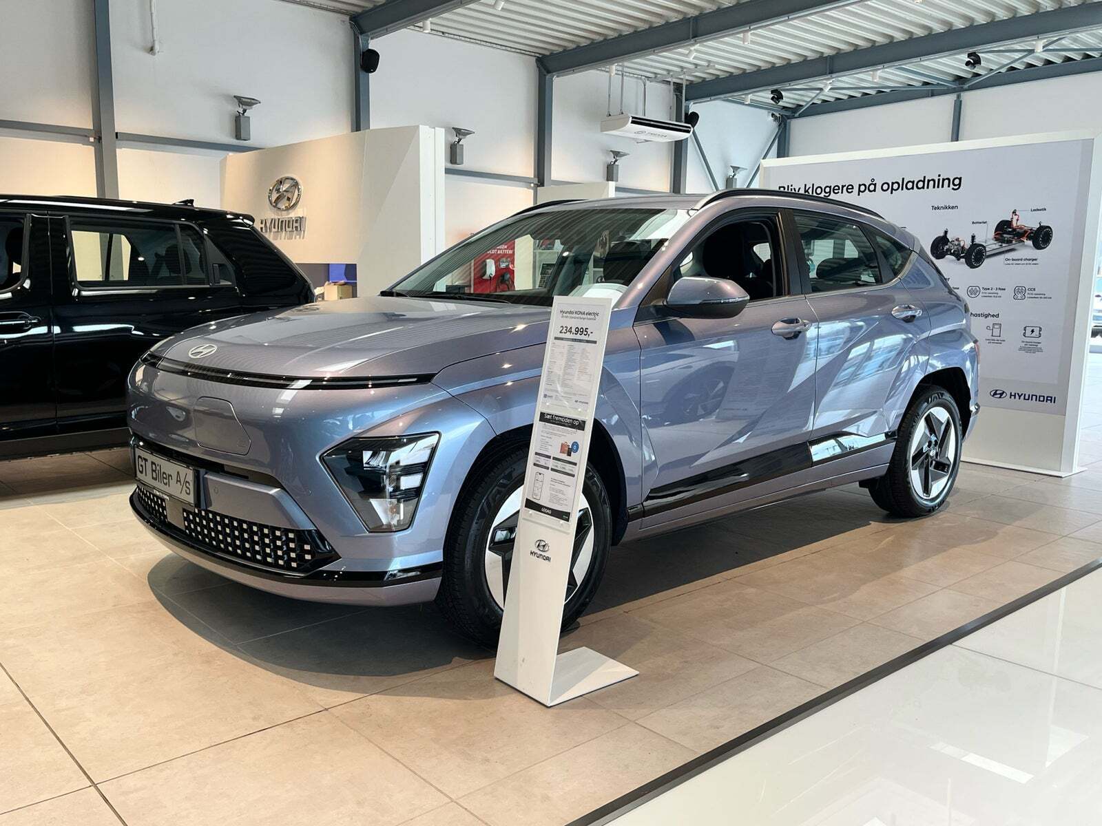 Blå Hyundai Kona fra 2025
