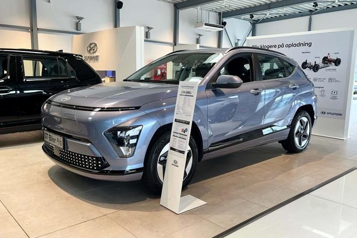 Blå Hyundai Kona fra 2025