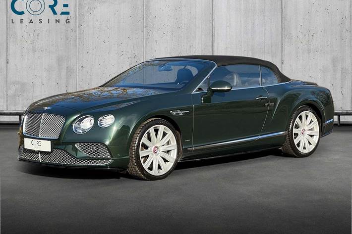 Grøn Bentley Continental GTC fra 2016