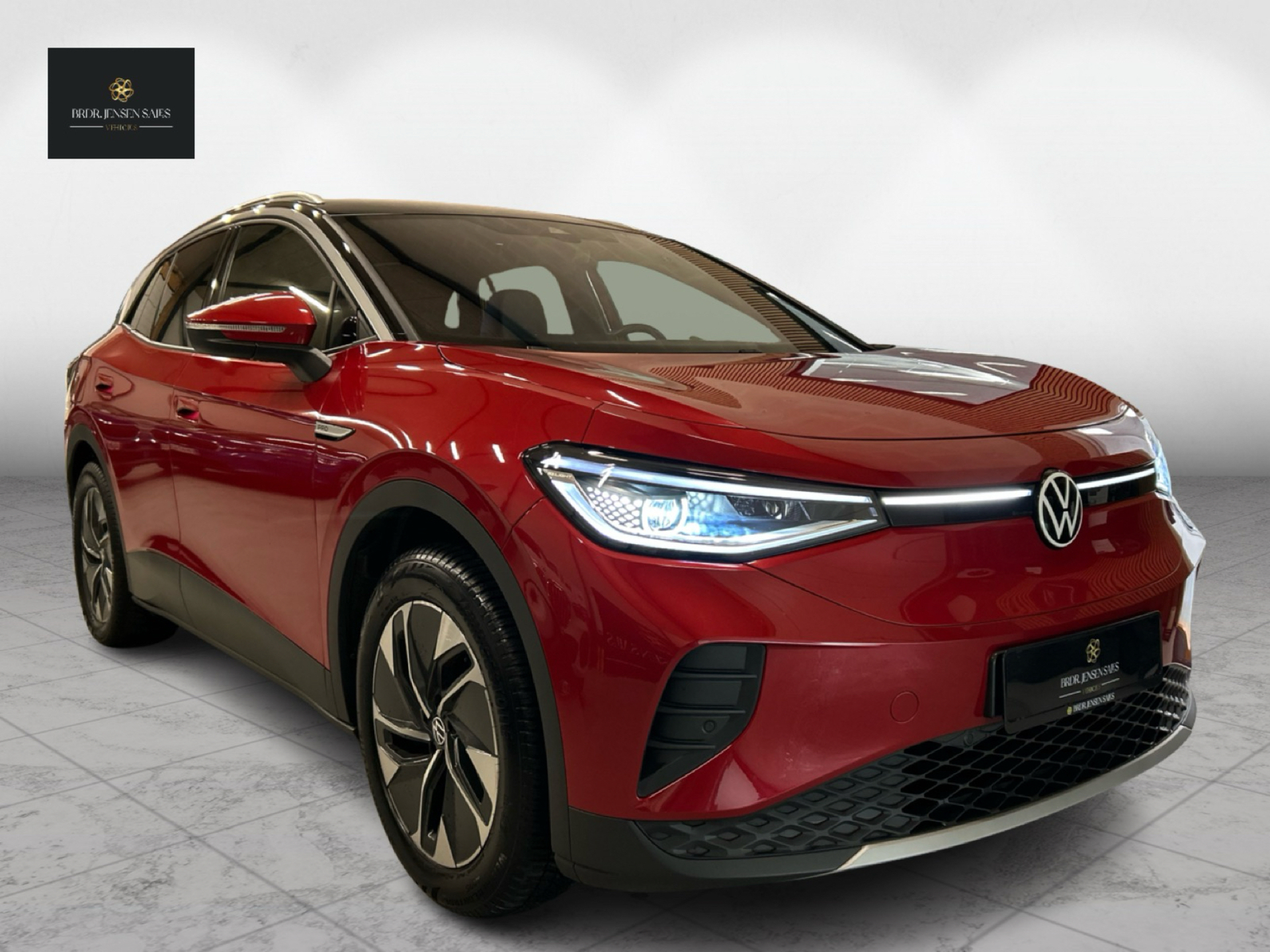 Rød VW ID.4 fra 2022 set udefra