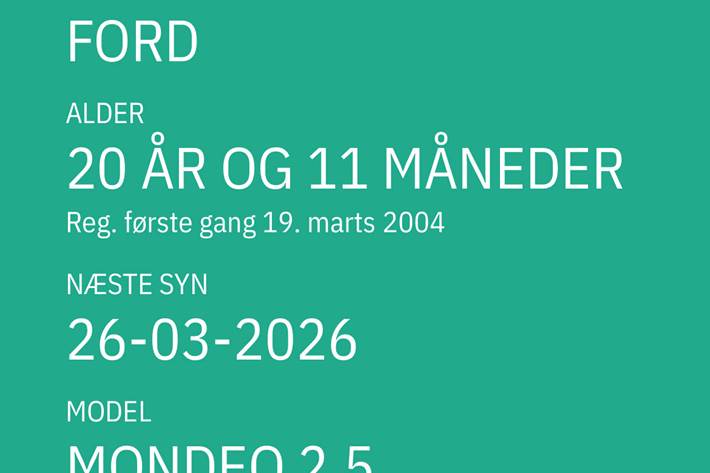 Sort Ford Mondeo fra 2004