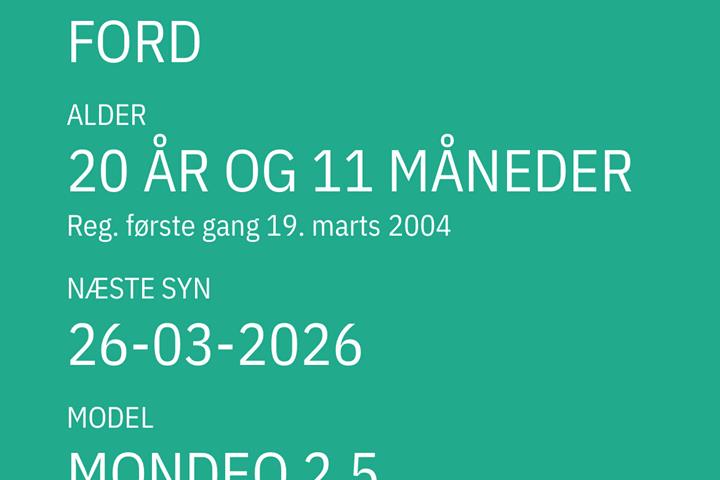 Sort Ford Mondeo fra 2004