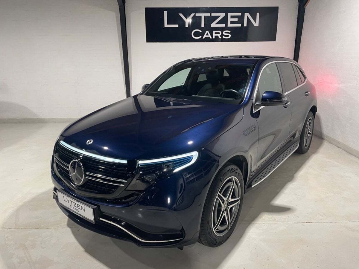 Blå Mercedes EQC400 fra 2022