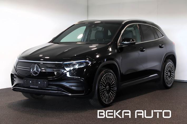 Sort Mercedes EQA250 fra 2023 set udefra