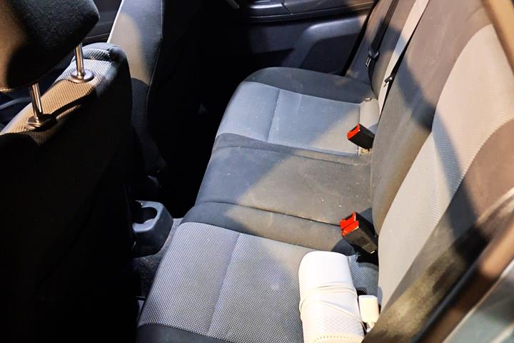 Blå Skoda Fabia fra 2009