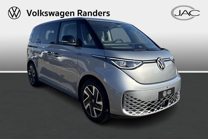 Sølv VW ID.Buzz fra 2024 set udefra