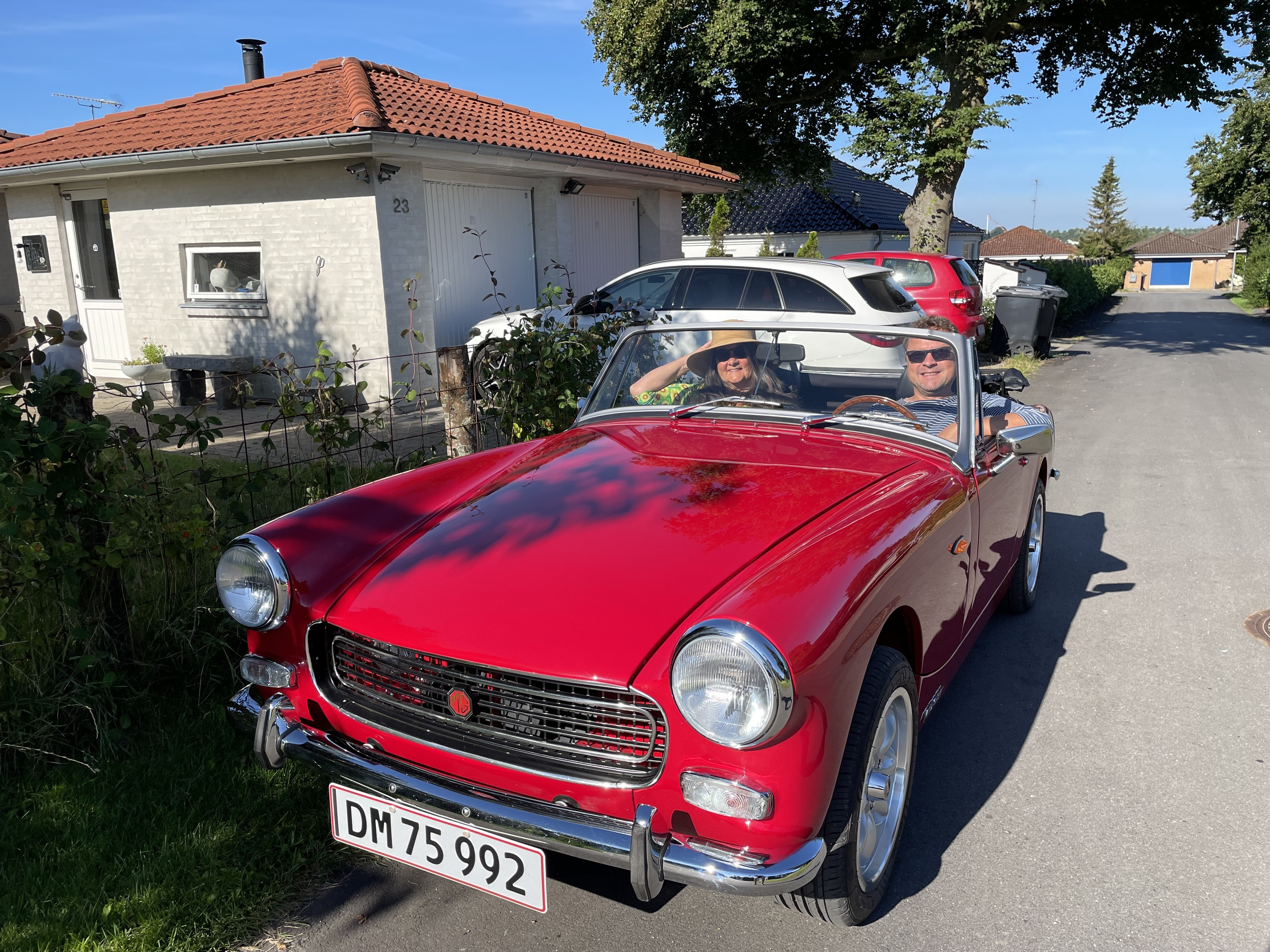 Rød MG Midget fra 1970