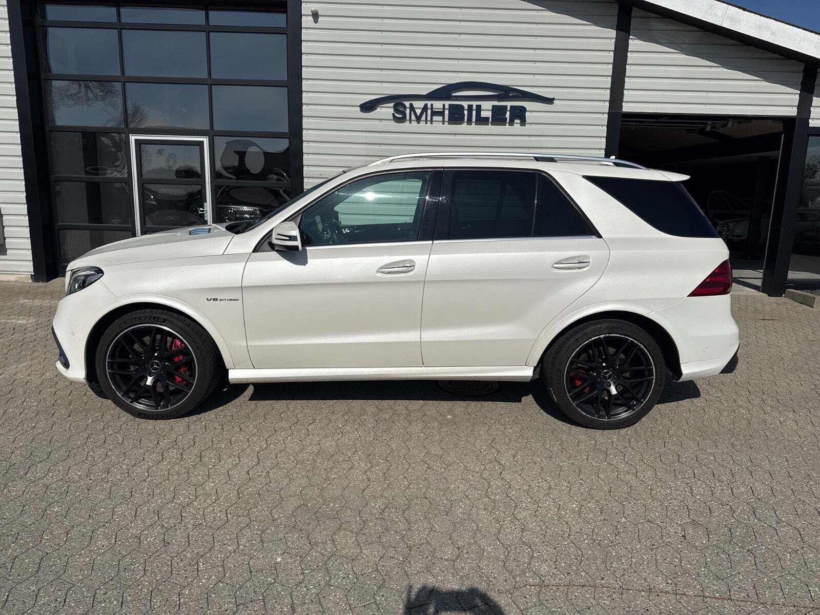 Hvid Mercedes GLE63 fra 2017