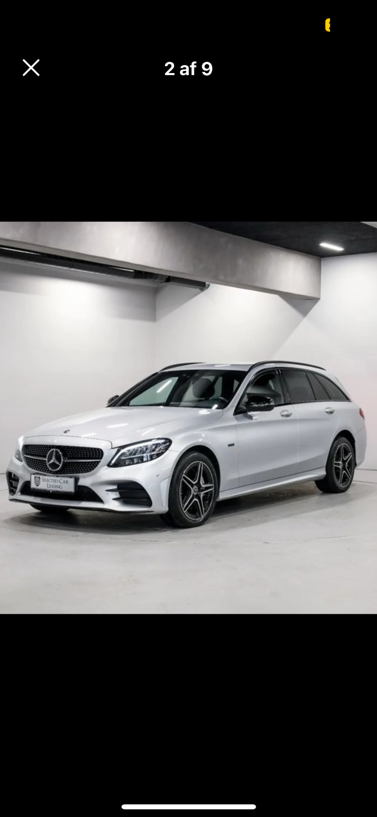 Grå Mercedes C300 de fra 2020