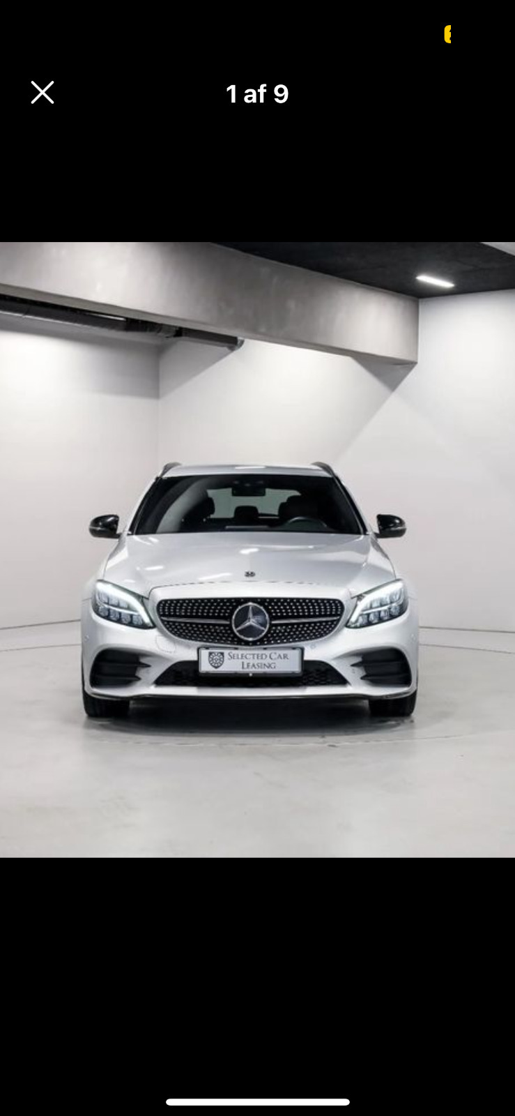 Grå Mercedes C300 de fra 2020