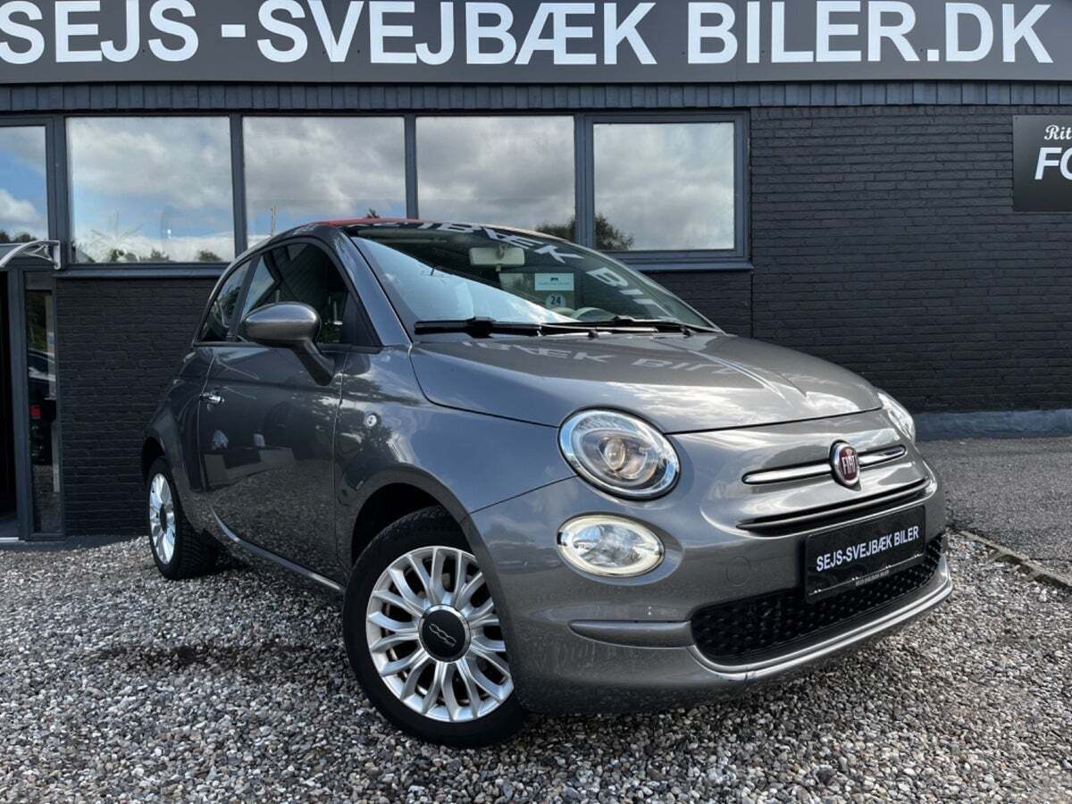 Grå Fiat 500C fra 2016 set udefra