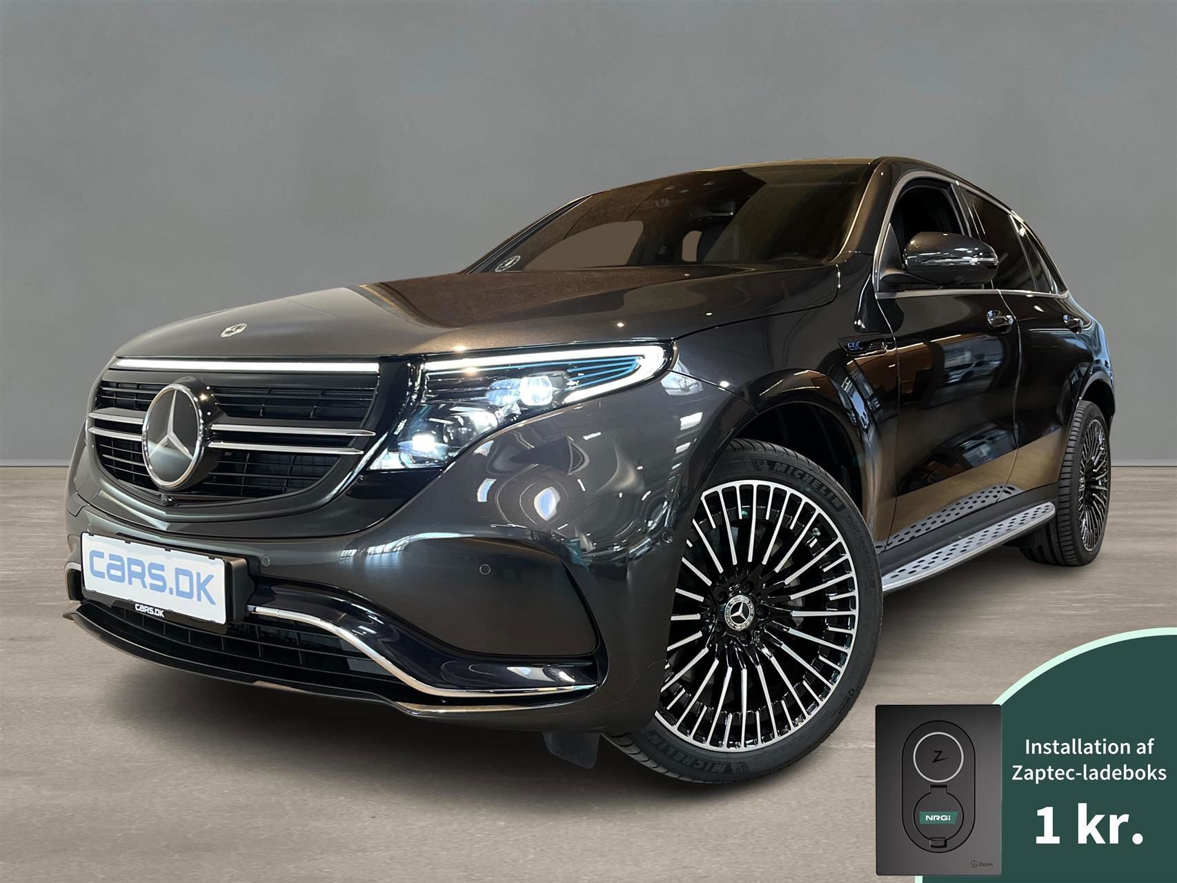Grå Mercedes EQC 400 fra 2022