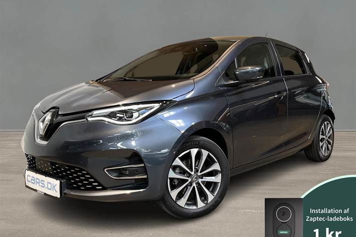 Grå Renault Zoe fra 2021 set udefra