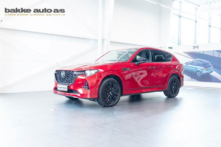 Rød Mazda CX-60 fra 2023 set udefra