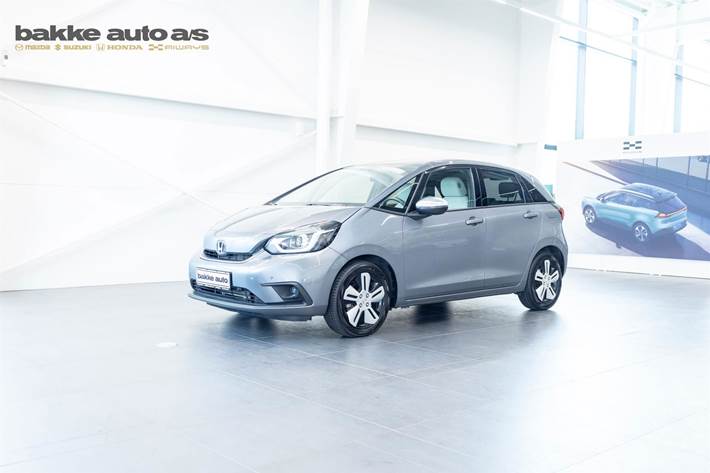 Grå Honda Jazz fra 2021 set udefra