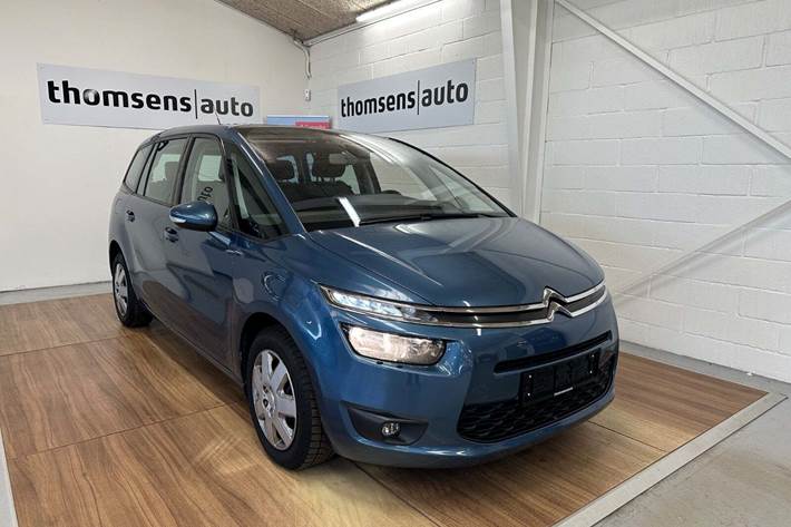 Blå Citroën Grand C4 Picasso fra 2014 set udefra