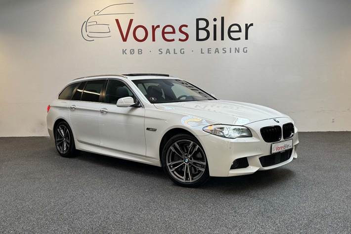 Hvid BMW 535i fra 2012 set udefra