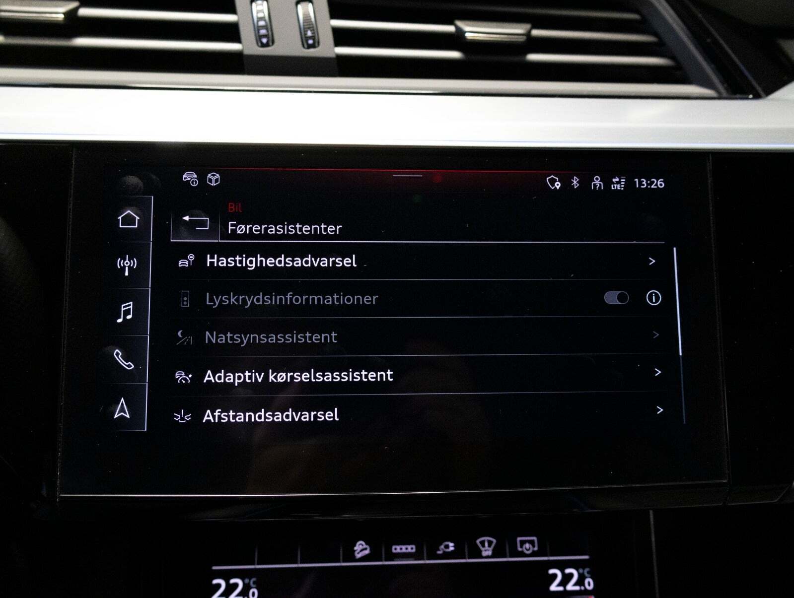 Sort Audi e-tron fra 2022