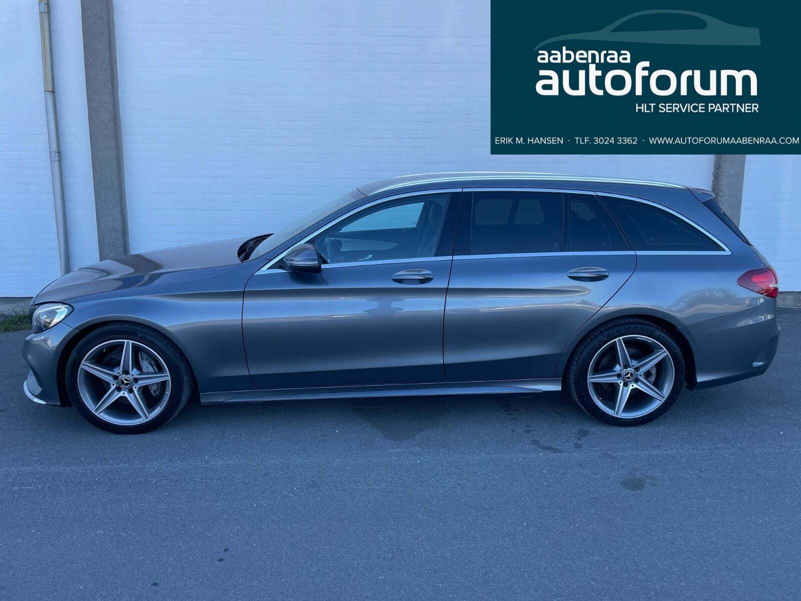 Grå Mercedes C220 d fra 2017