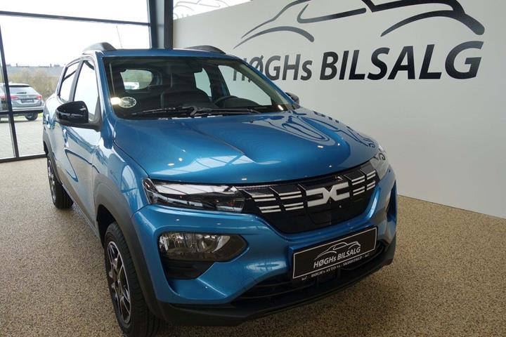 Blå Dacia Spring fra 2023