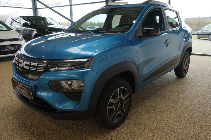 Blå Dacia Spring fra 2023