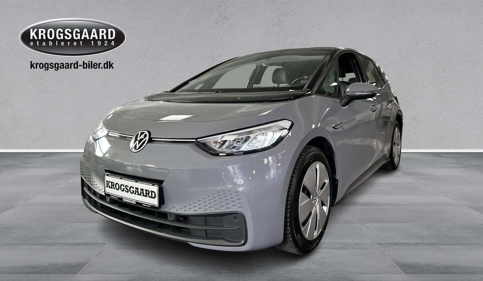 Grå VW ID.3 fra 2021 set udefra