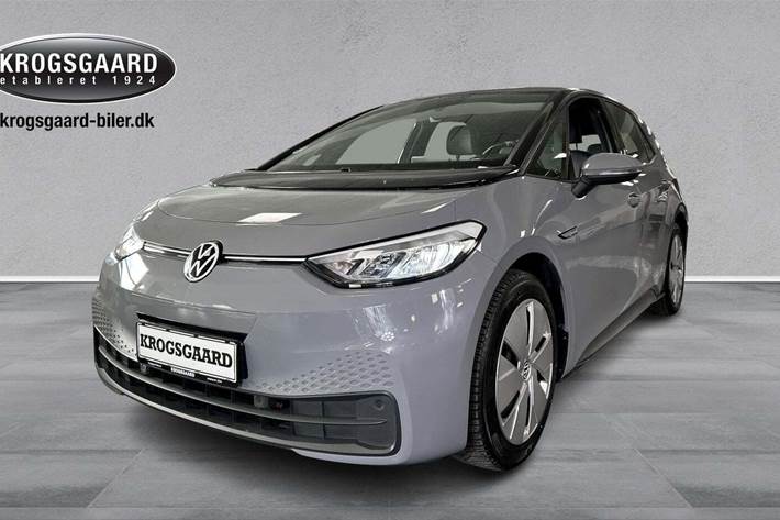 Grå VW ID.3 fra 2021 set udefra