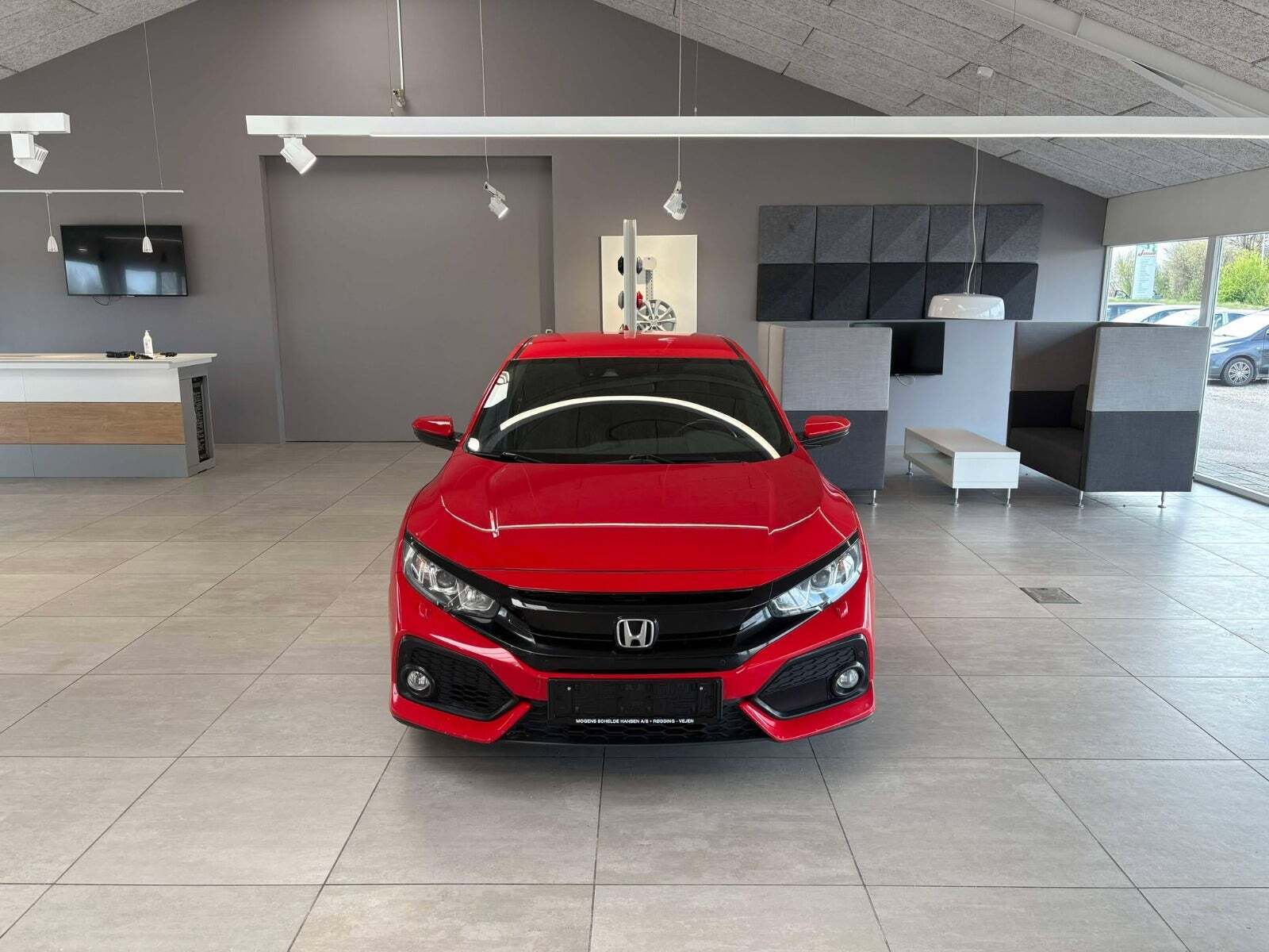 Rød Honda Civic fra 2017