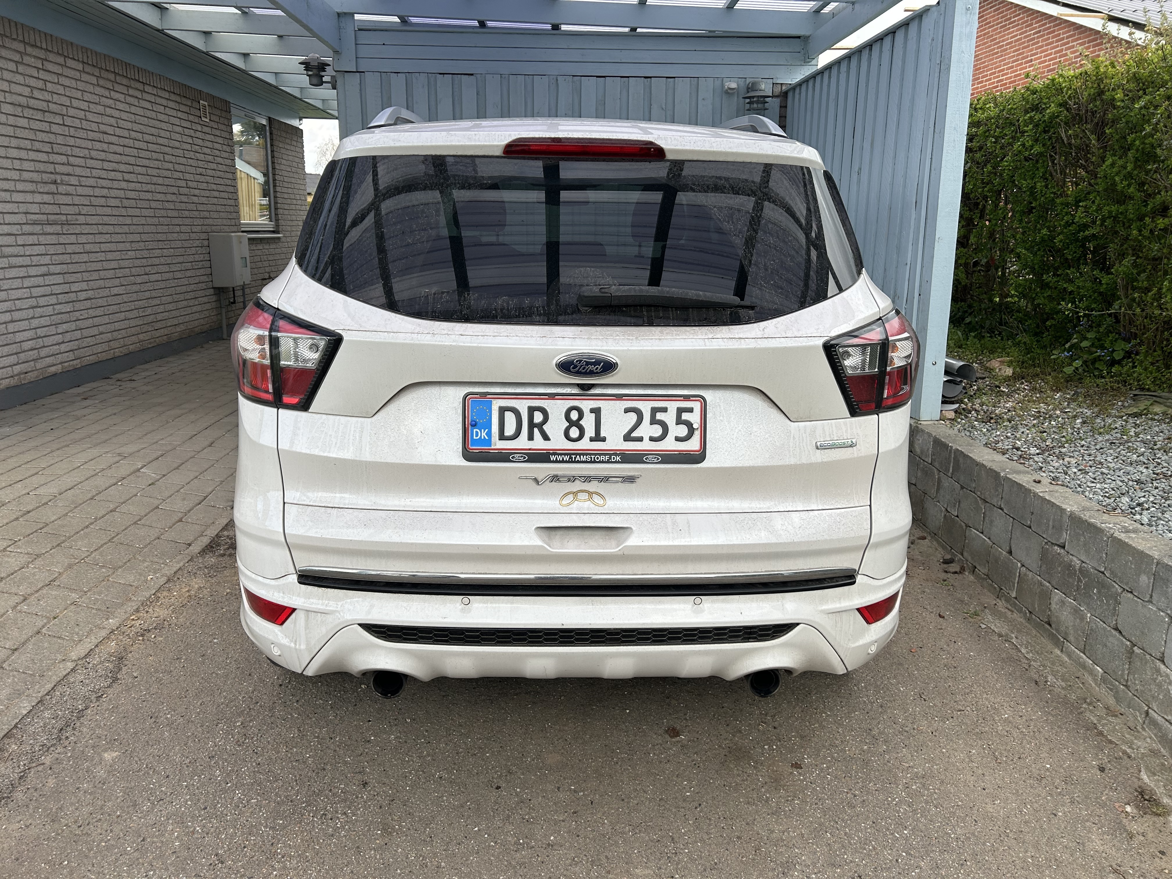 Hvid Ford Kuga fra 2018