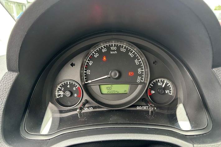 Blå Skoda Citigo fra 2013