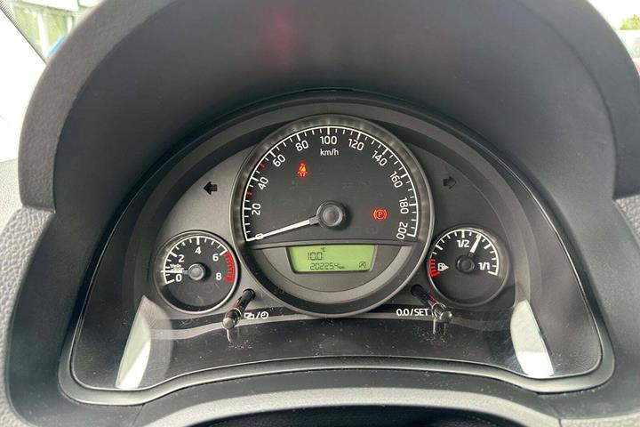 Blå Skoda Citigo fra 2013