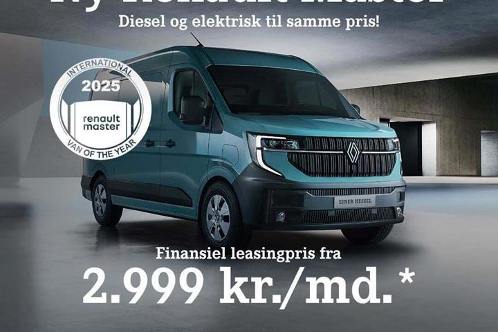 Beige Renault Master V T35 fra 2025 set udefra