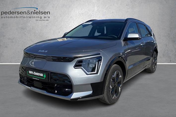 Grå Kia Niro EV fra 2025 set udefra