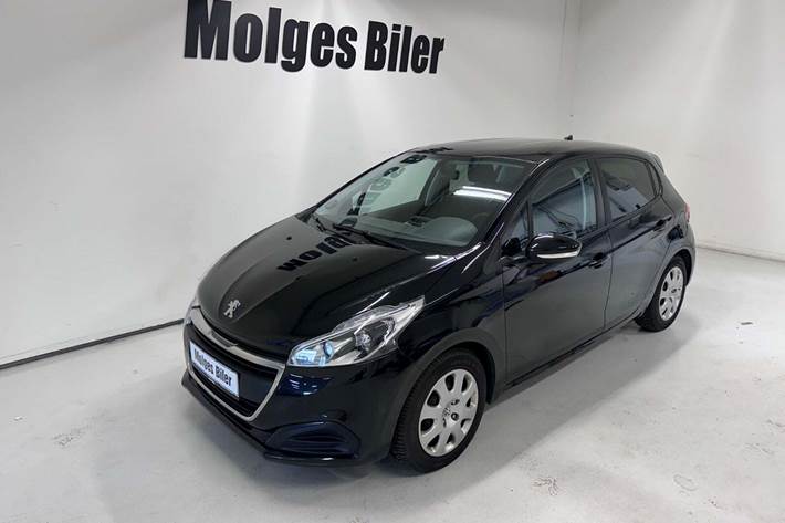 Sort Peugeot 208 fra 2019 set udefra