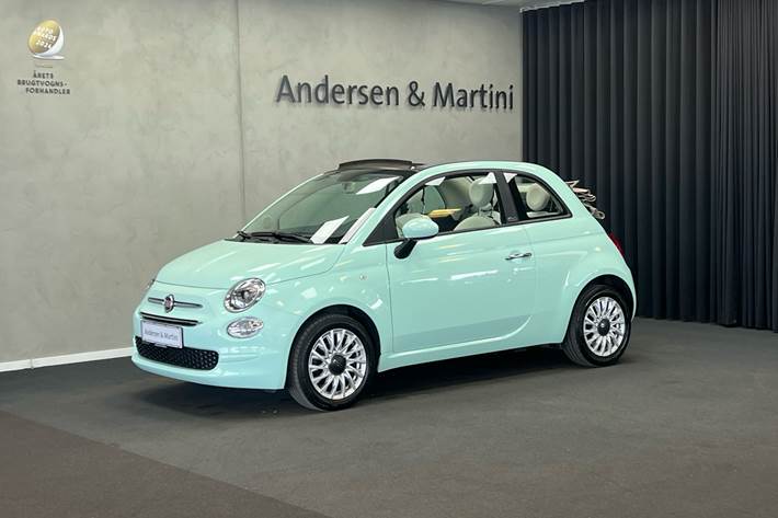 Grøn Fiat 500C fra 2021