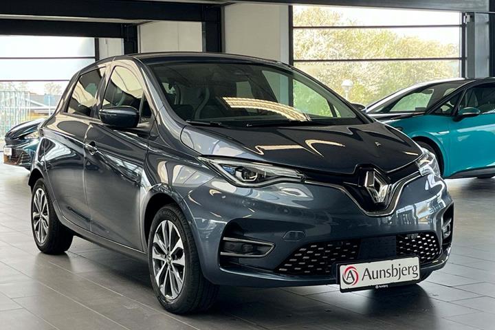 Grå Renault Zoe fra 2021 set udefra