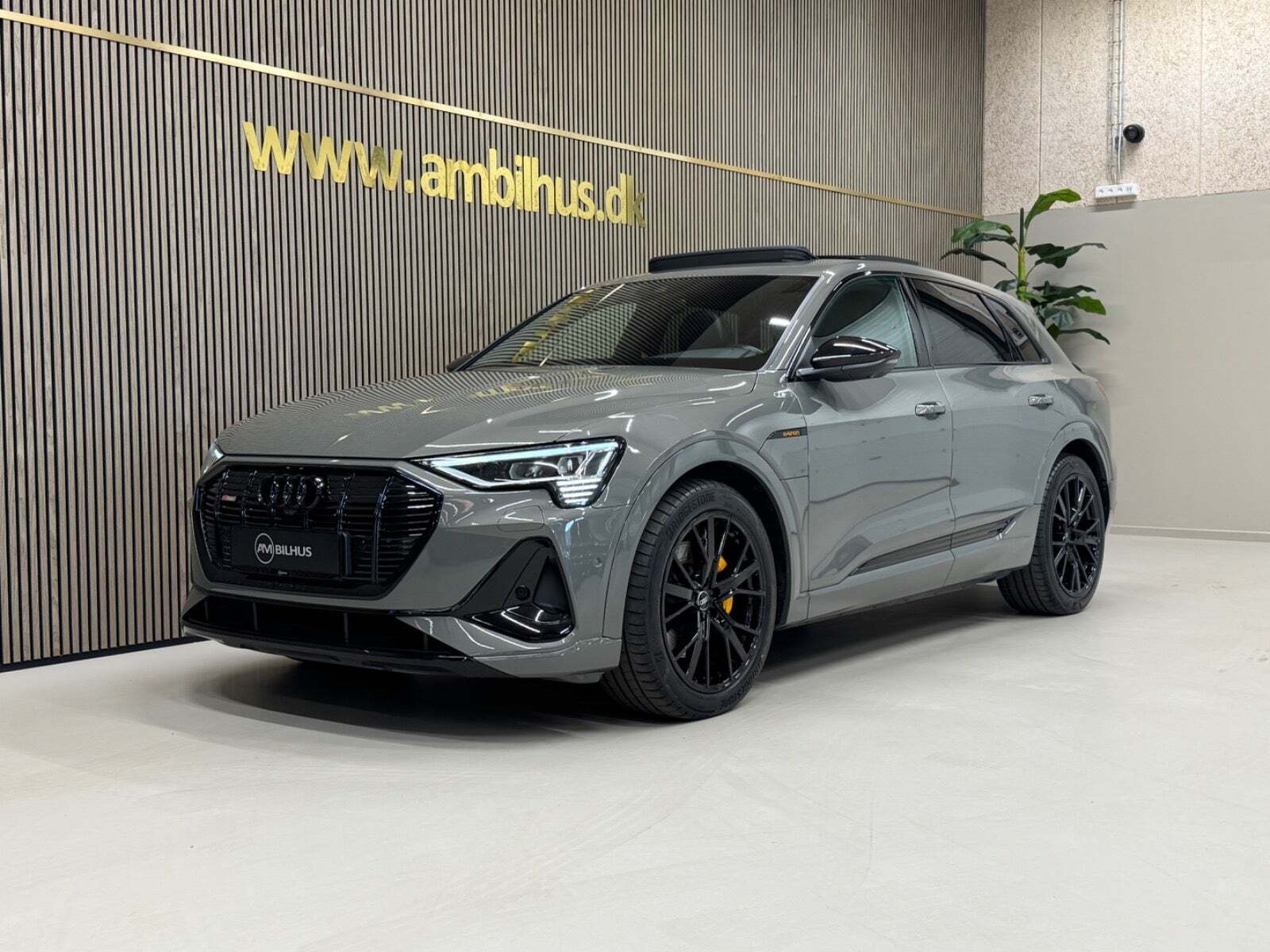 Grå Audi e-tron fra 2022 set udefra