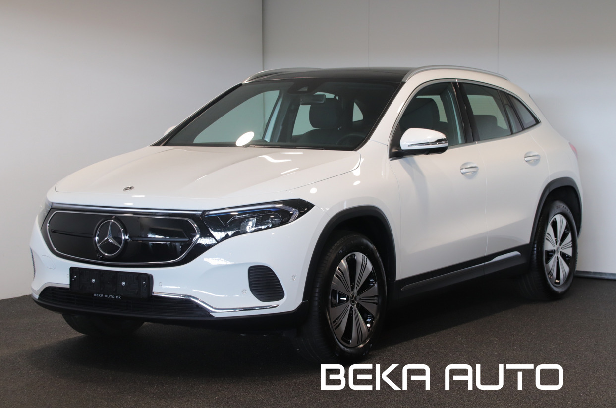 Hvid Mercedes EQA250 fra 2023 set udefra