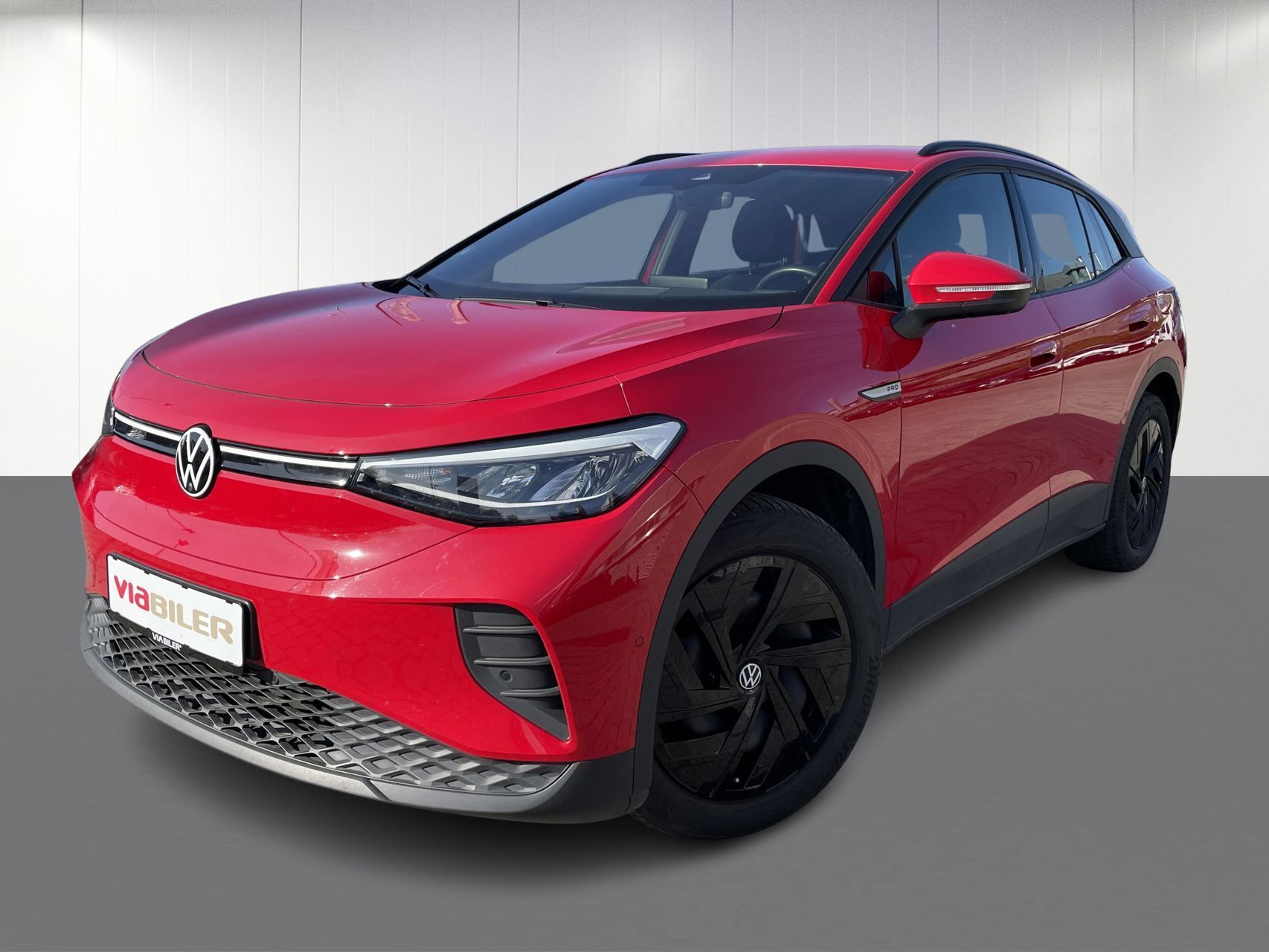 Rød VW ID.4 fra 2022 set udefra