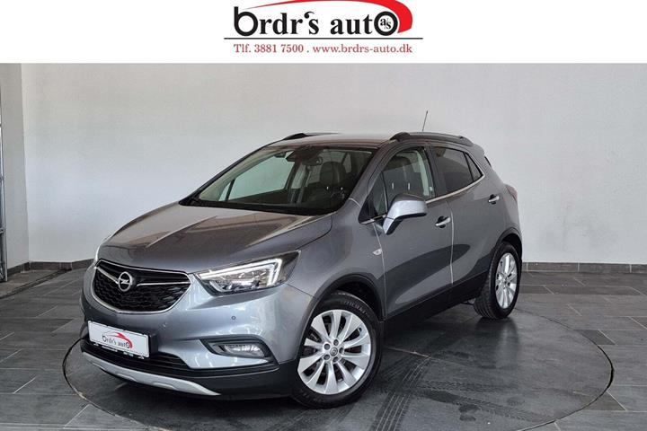 Grå Opel Mokka X fra 2017 set udefra