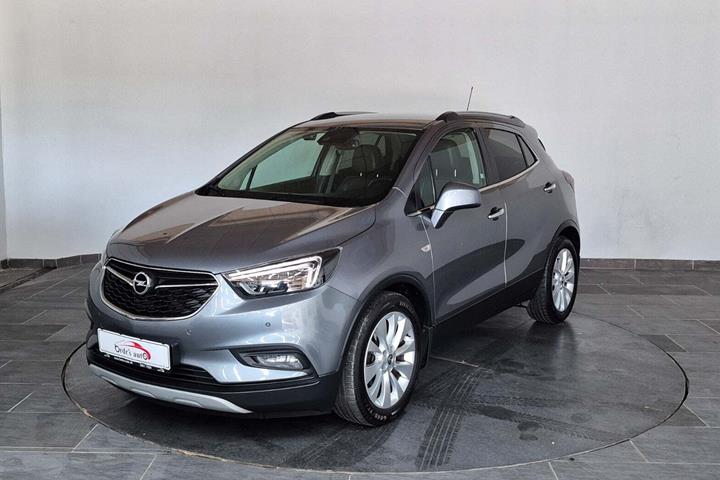 Grå Opel Mokka X fra 2017 set udefra