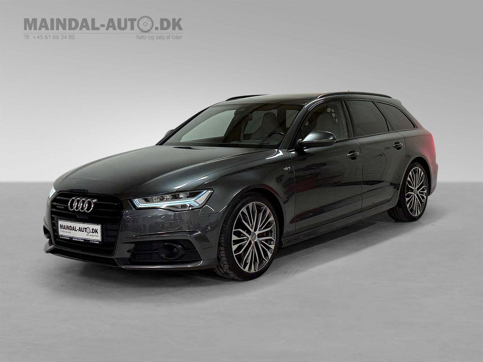 Sort Audi A6 fra 2016 set udefra