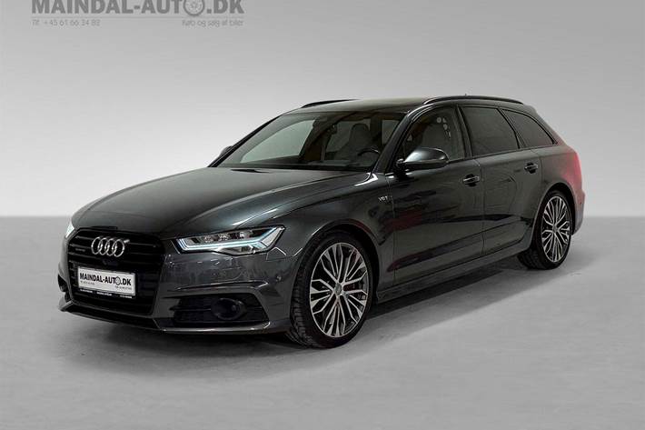 Sort Audi A6 fra 2016 set udefra