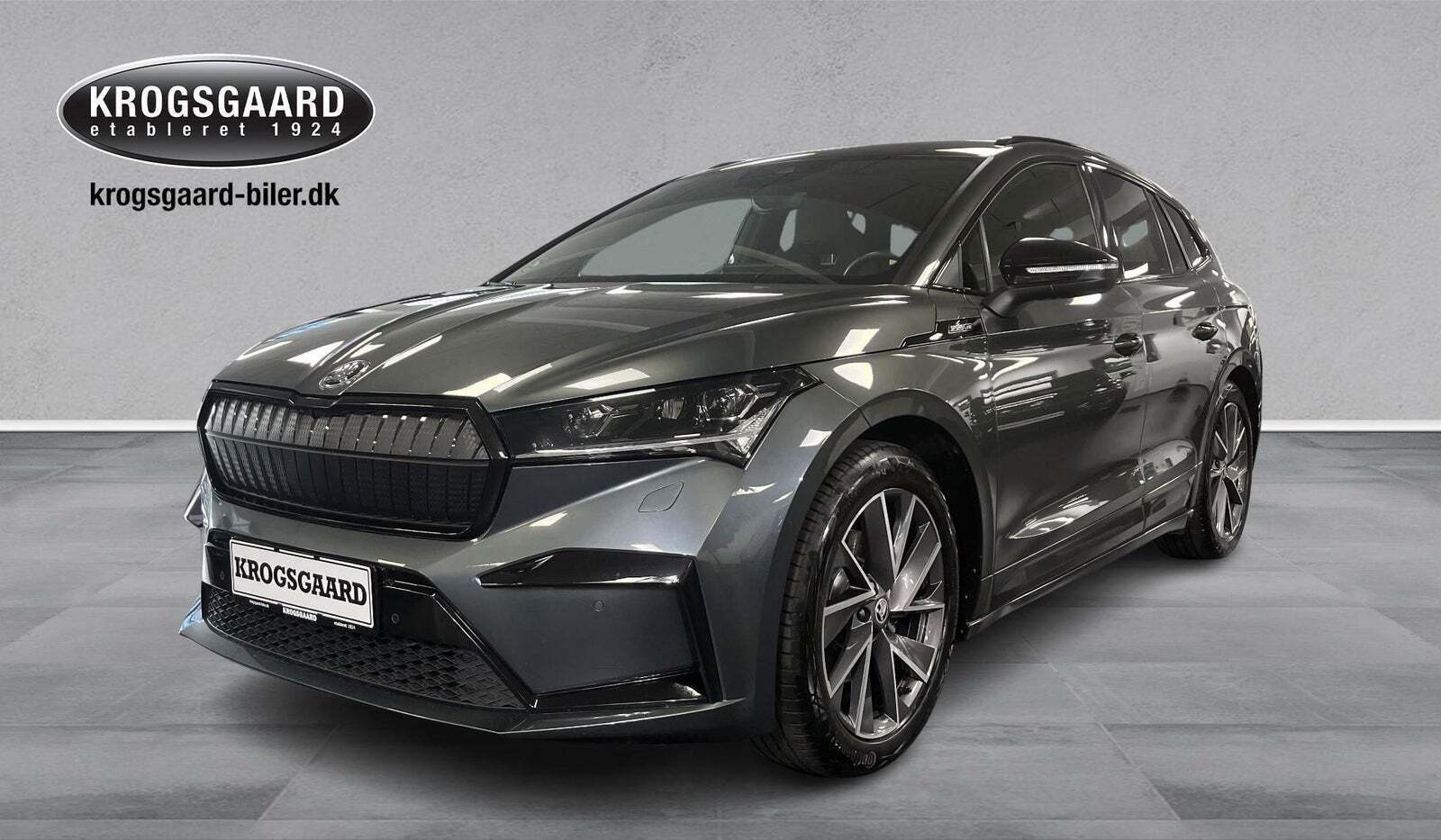 Grå Skoda Enyaq fra 2021